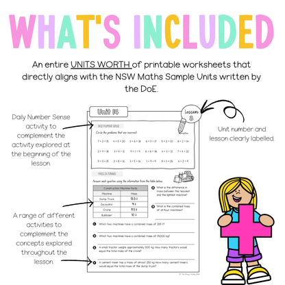 Multi Age 3-6 Year A NSW Maths Worksheets Unit 14