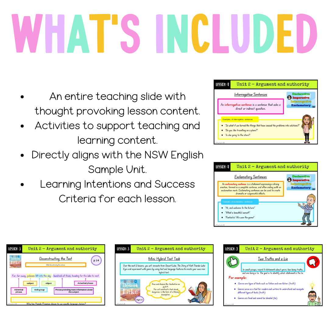 Multi Age 3-6 Year A Unit 2 Argument and Authority English Teaching Slides