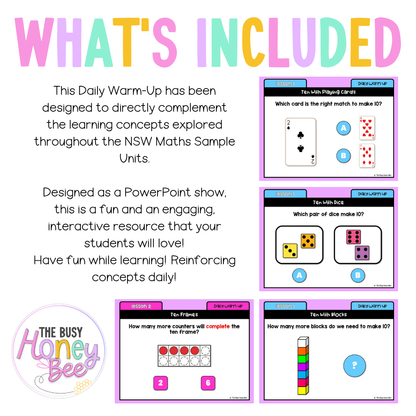 Early Stage 1 Australian | NSW Math Daily Review | Warm-Up Unit 11