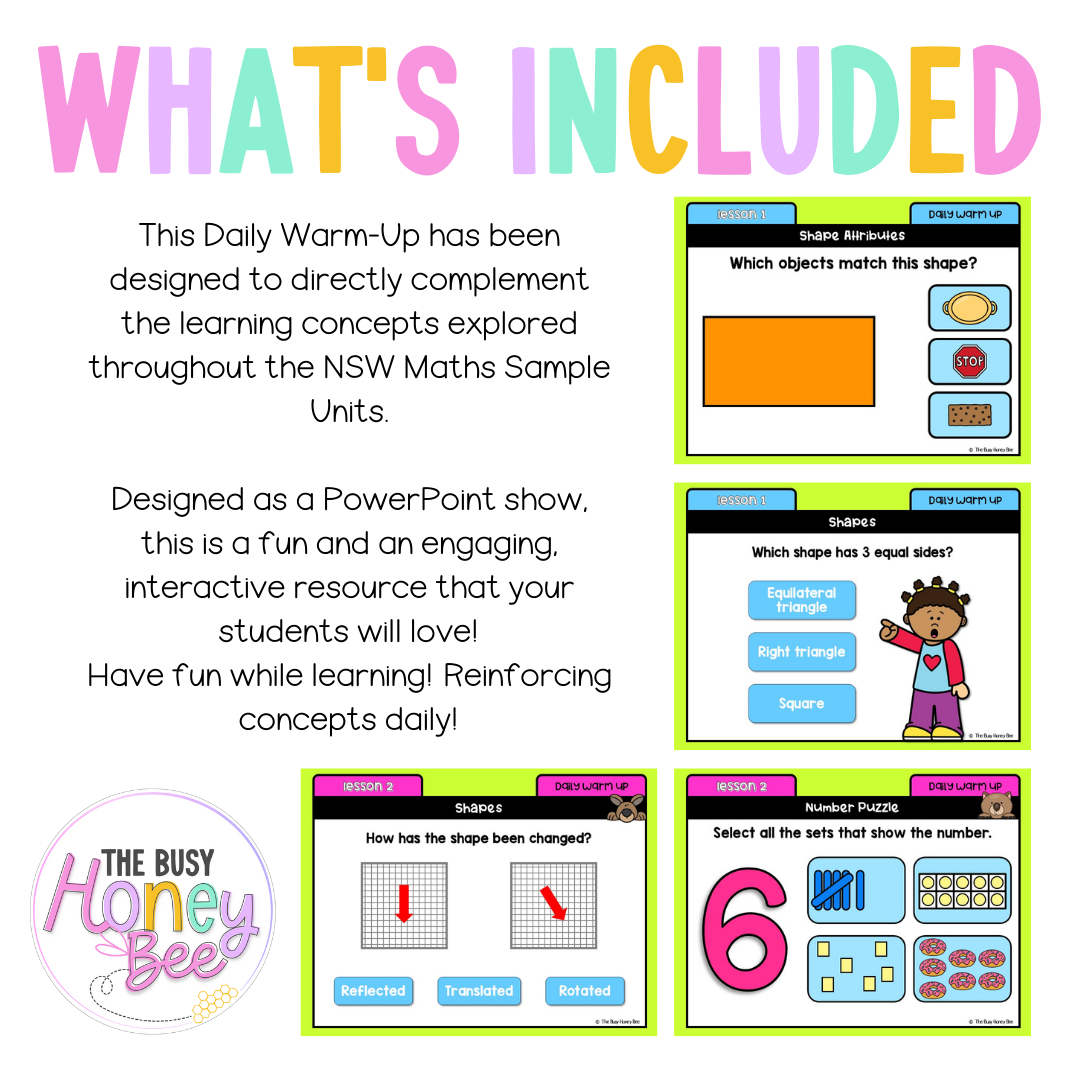 Multi Age K-2 Year B Maths Daily Warm Up Unit 5