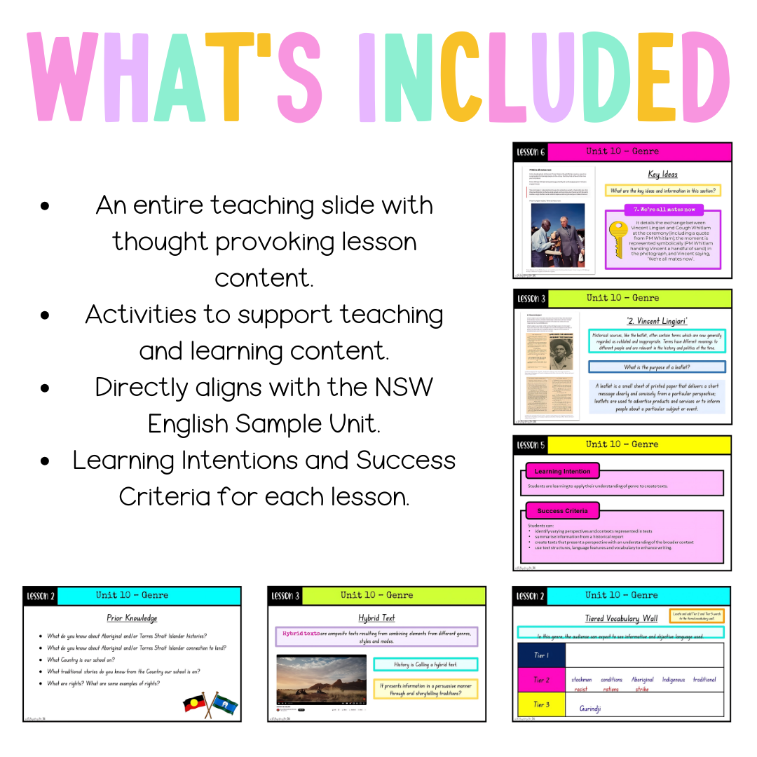 Stage 3 Year B Unit 10 Genre English Teaching Slides