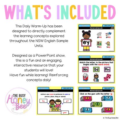 Multi Age K-2 Year A English Daily Warm Up Unit 3