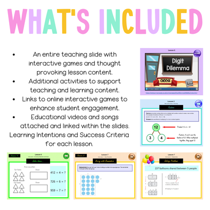 Stage 3 Year A Unit 7 Maths Teaching Slides