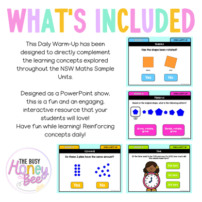 Stage 1 Year B Math Daily Warm Up Unit 28