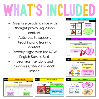 Early Stage 1 Unit 3 NSW Character English Teaching Slides