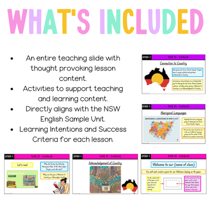 Stage 1 Year B Unit 21 NSW Context English Teaching Slides