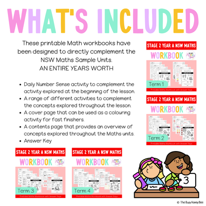 Stage 2 Year A NSW Maths Workbook ULTIMATE Mega Bundle