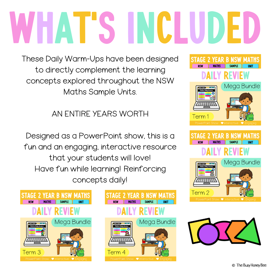 Stage 2 Year B Ultimate Australian | NSW Maths Daily Review | Warm-Up Mega Bundle
