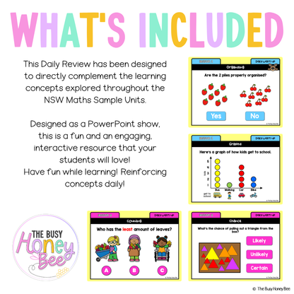 Multi Age K-2 Year A Australian | NSW Maths Daily Review | Warm-Up Unit 18
