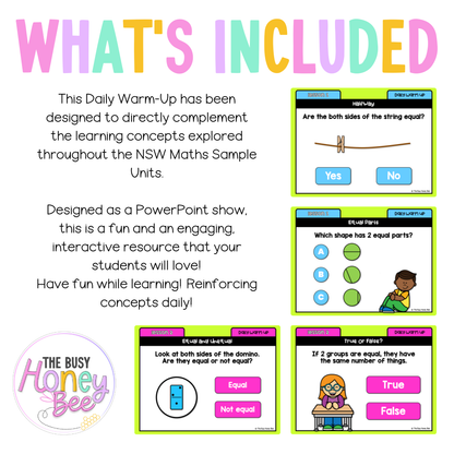 Multi Age K-2 Year B Australian | NSW Maths Daily Review | Warm-Up Unit 15