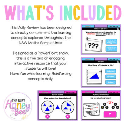 Multi Age 3-6 Year A Australian | NSW Math Daily Review | Warm-Up Unit 12
