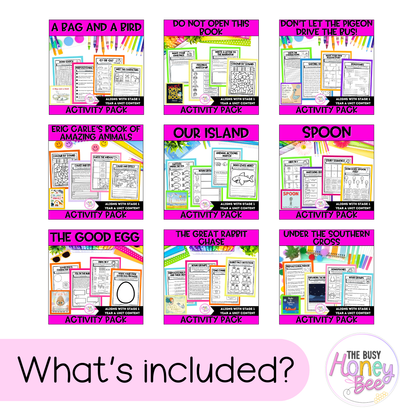 Stage 1 Year A and Multi Age K-2 Year A Term 1 English Activity Packs Mega Bundle