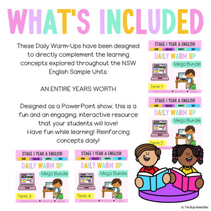 Stage 1 Year A Ultimate English Australian | NSW English Daily Review | Warm-Up Mega Bundle