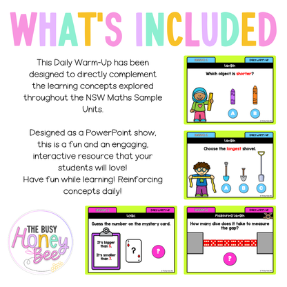 Multi Age K-2 Year B Australian | NSW Maths Daily Review | Warm-Up Unit 14