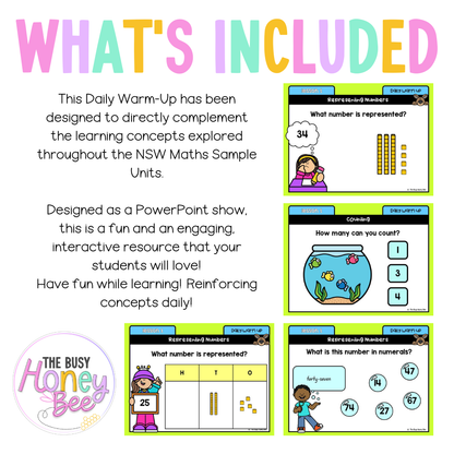 Multi Age K-2 Year B Maths Daily Warm Up Unit 1