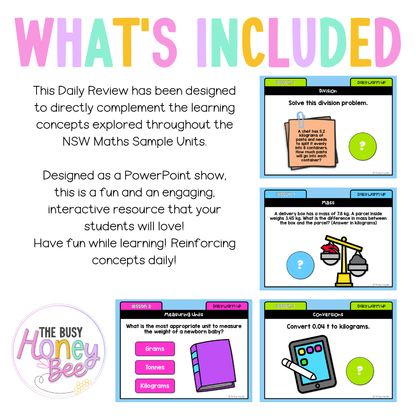 Stage 3 Year B Australian | NSW Math Daily Review | Warm-Up Unit 34