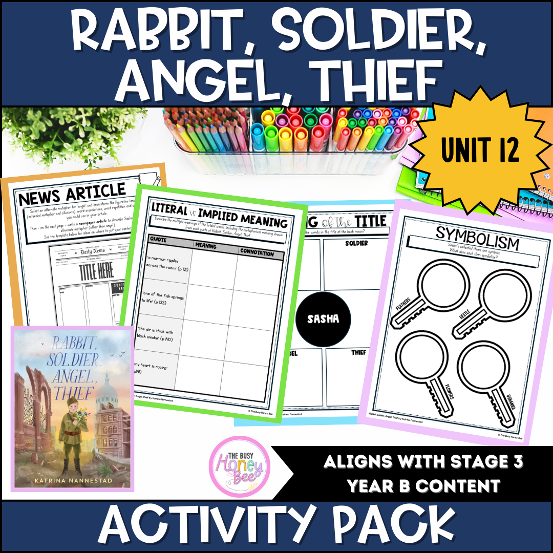 Rabbit, Soldier, Angel, Thief Unit 12 Activity Pack