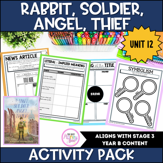 Rabbit, Soldier, Angel, Thief Unit 12 Activity Pack