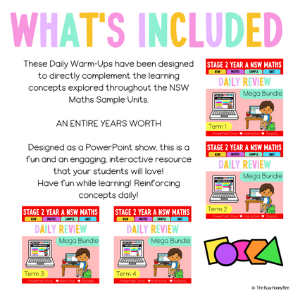 Stage 2 Year A Ultimate Australian | NSW Maths Daily Review | Warm-Up Mega Bundle