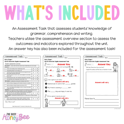 Early Stage 1 English Assessment Unit 18 Character