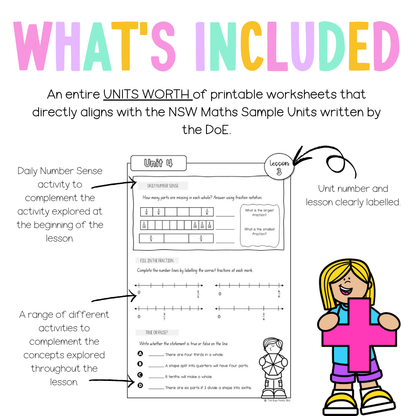 Multi Age 3-6 Year A NSW Maths Worksheets Unit 4