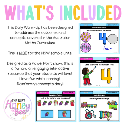 Kindergarten/Prep Australian | Math Daily Review | Warm-Up 2