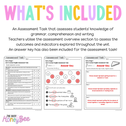 Early Stage 1 English Assessment Unit 11 Context