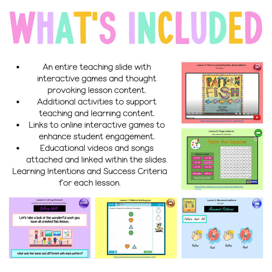 Early Stage 1 Unit 12 Maths Teaching Slides