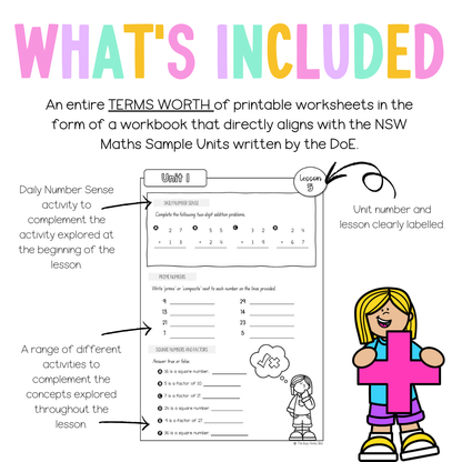 Stage 3 Year A NSW Maths Workbook Term 1