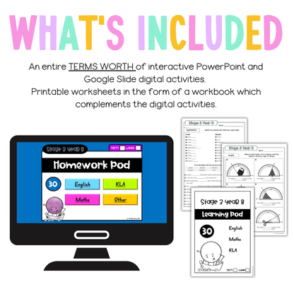 Stage 3 Year B Homework/Learning Pods Term 2 Mega Bundle