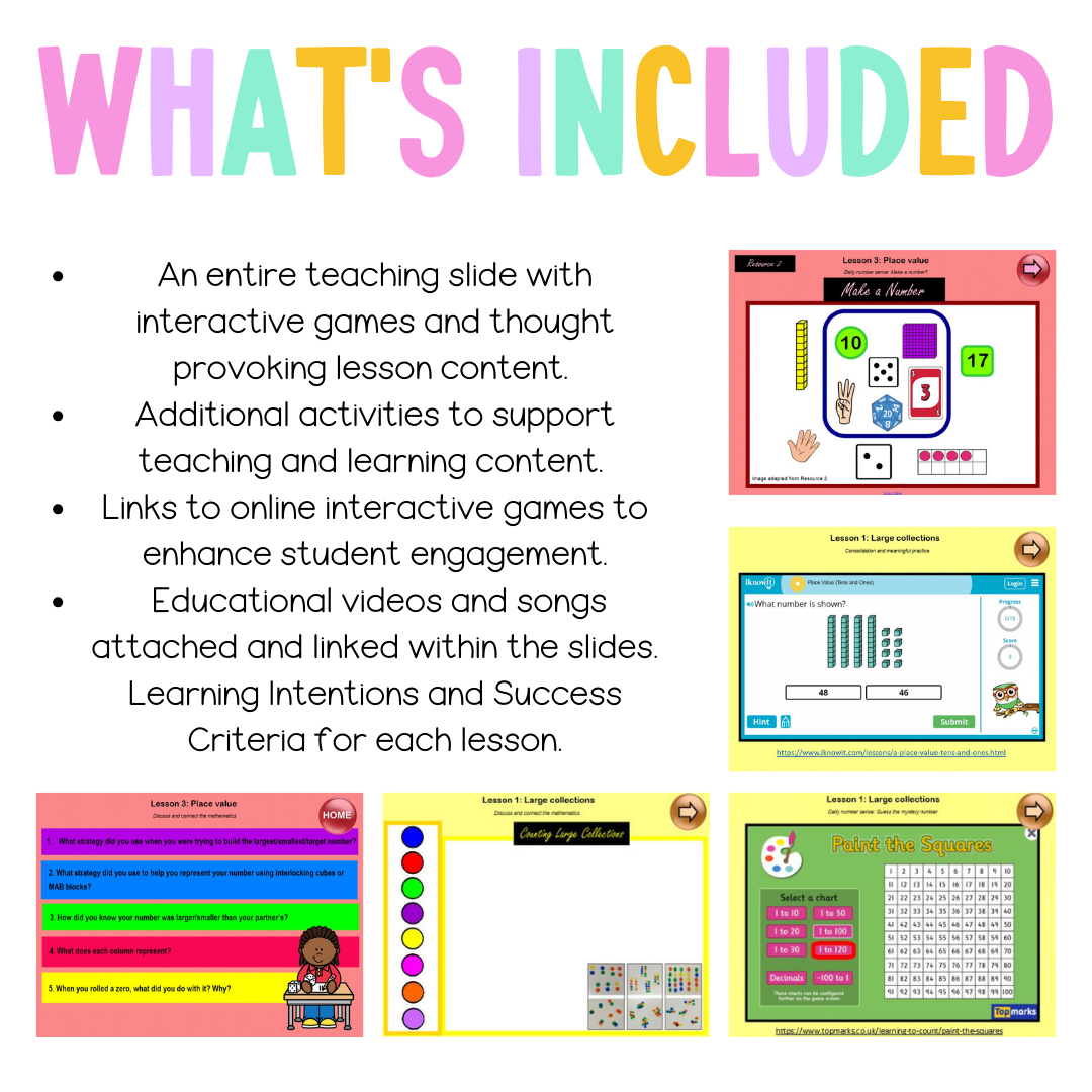 Stage 1 Year A Unit 11 Maths Teaching Slides