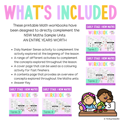 Early Stage 1 NSW Maths Workbook ULTIMATE Mega Bundle