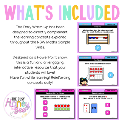 Early Stage 1 Australian | NSW Math Daily Review | Warm-Up Term 4 Mega Bundle