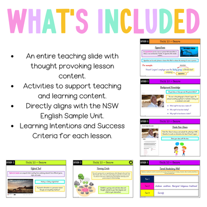 Stage 3 Year B Unit 10 Genre English Teaching Slides