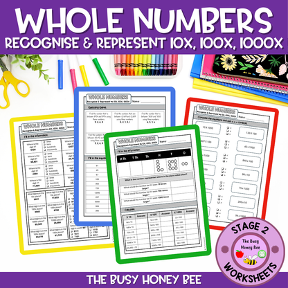 Year 4 Whole Number 10x, 100x, 1000x Explicit Teaching Bundle