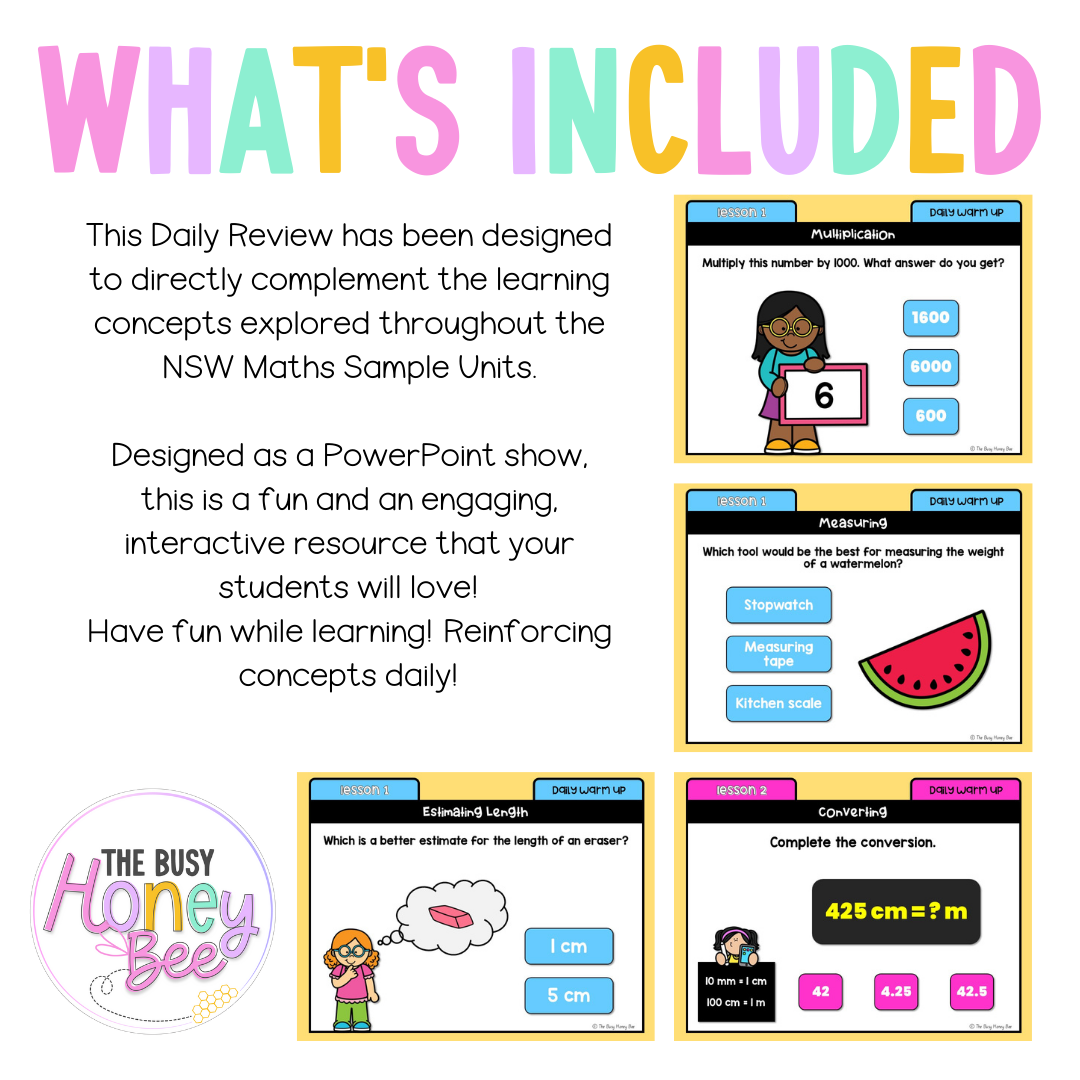 Stage 2 Year B Australian | NSW Math Daily Review | Warm-Up Unit 23