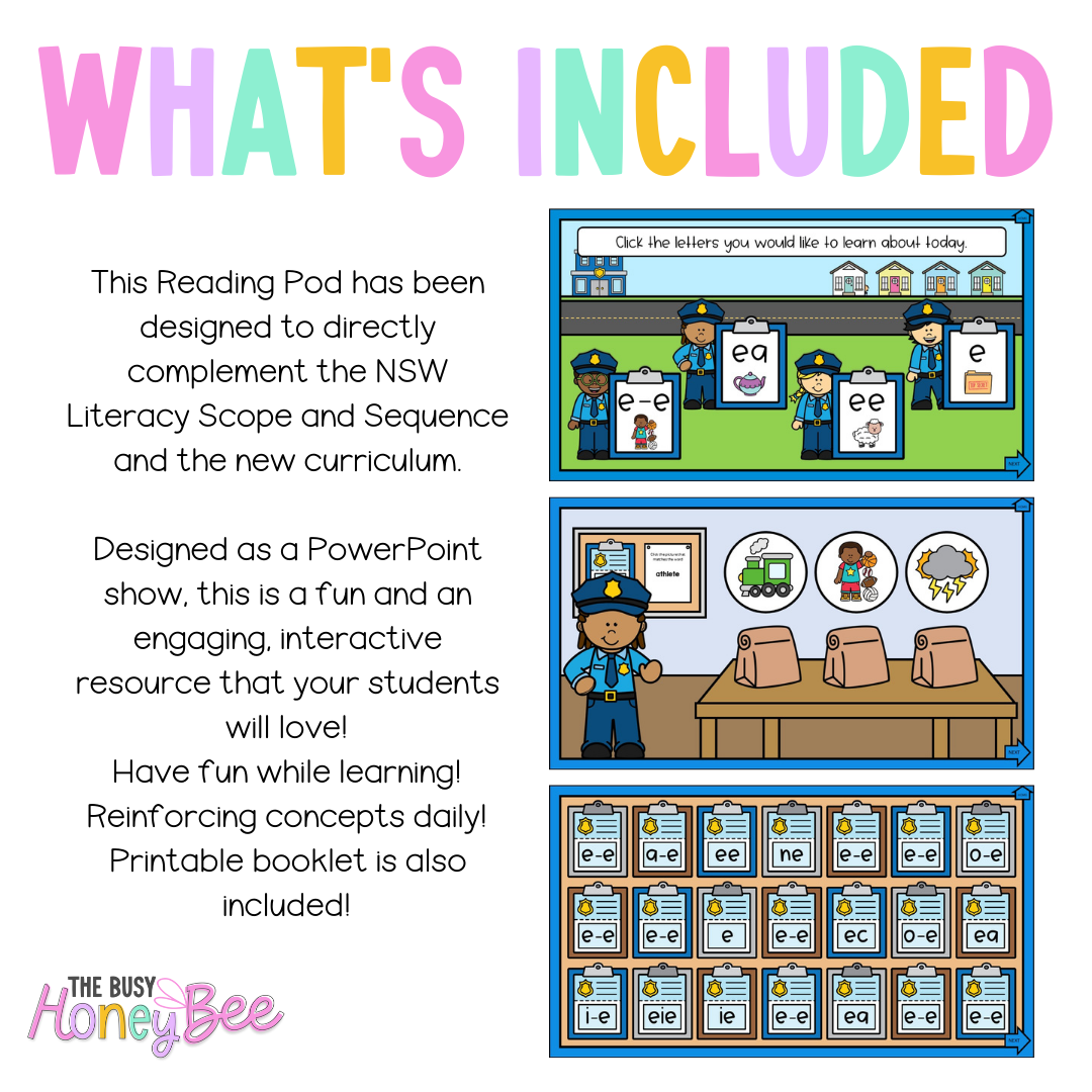 Stage 1 Year A - Year 1 Reading Pod 3 - e-e, ee, ea and e