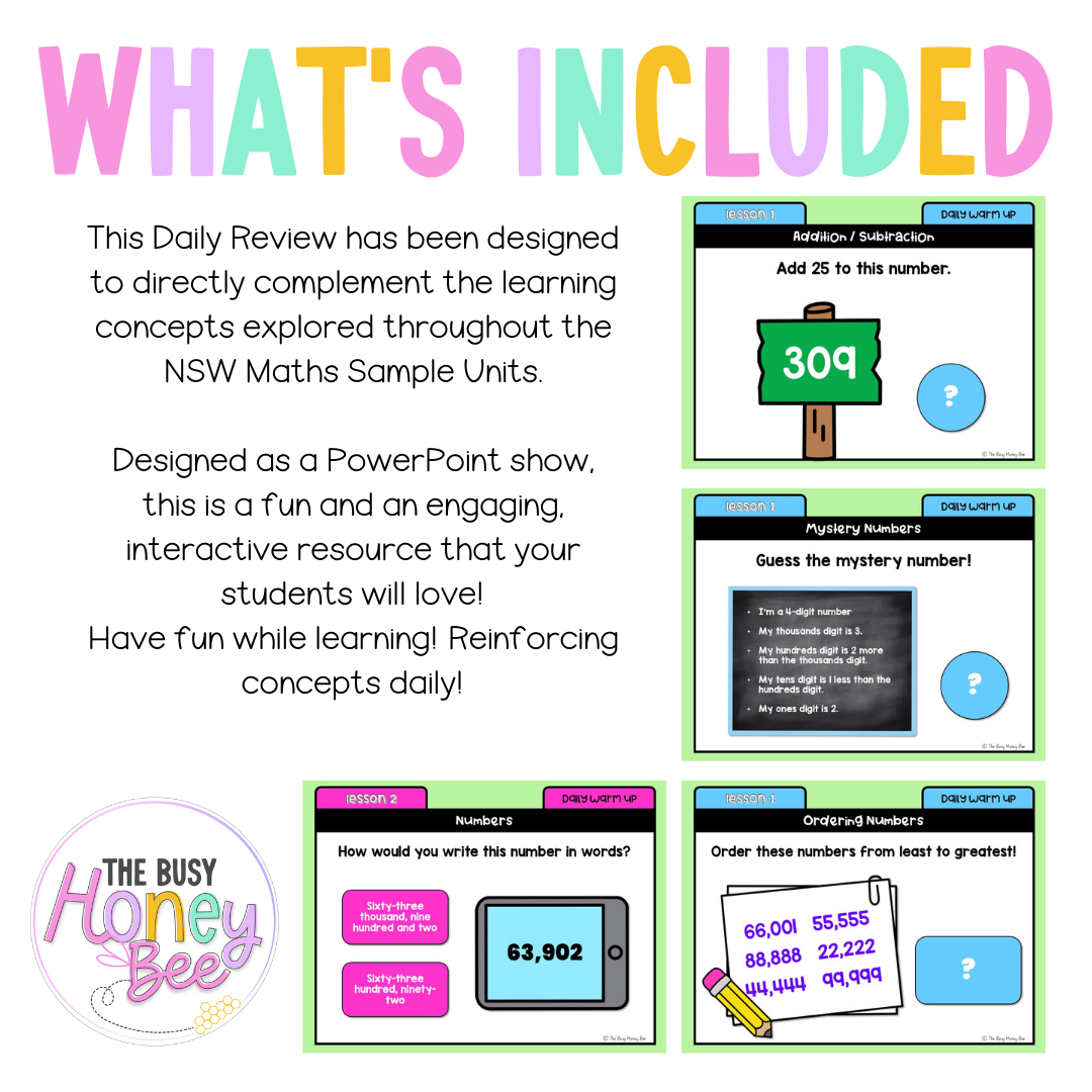 Stage 3 Year A Australian | NSW Math Daily Review | Warm-Up Unit 6