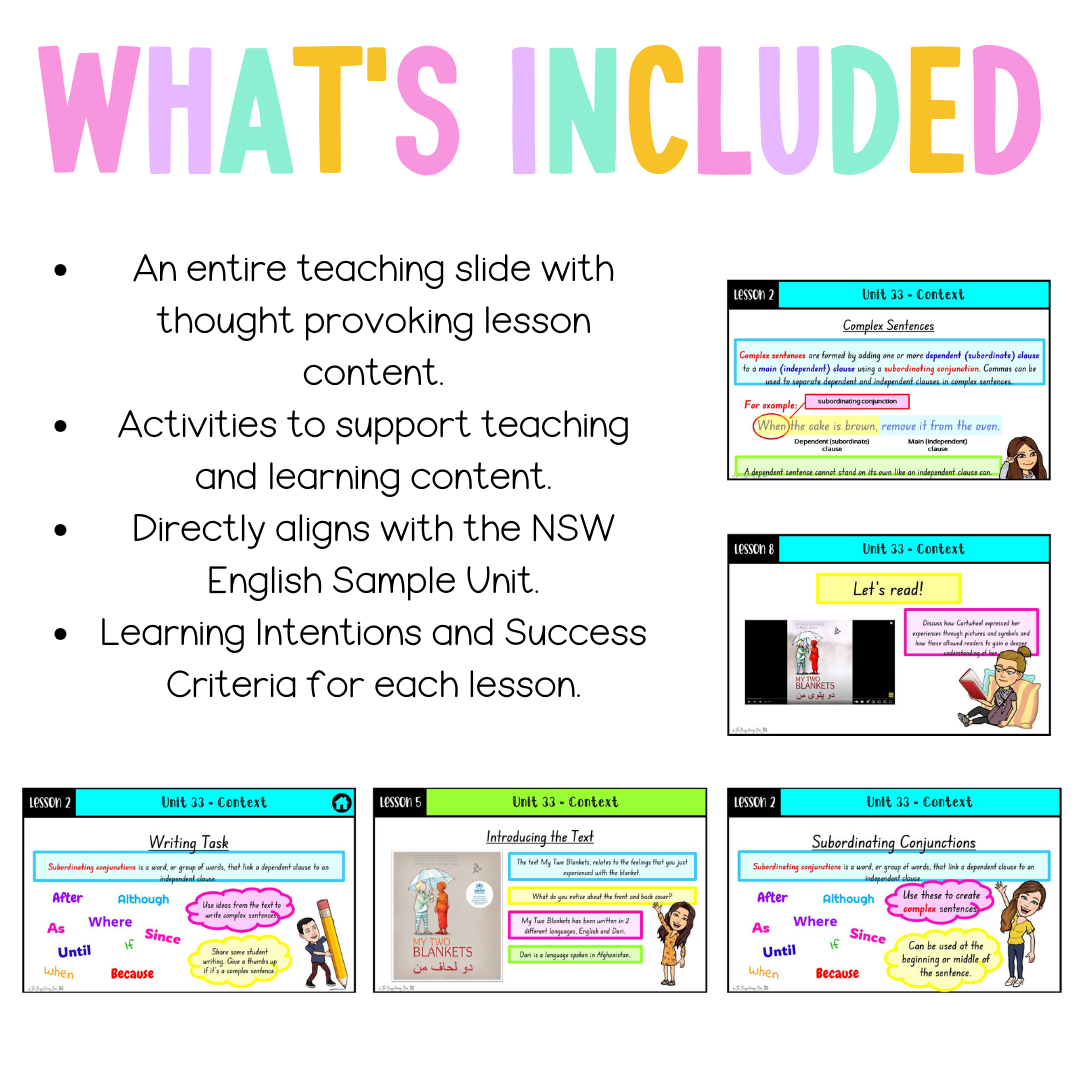 Stage 1 Year B Unit 33 Context English Teaching Slides