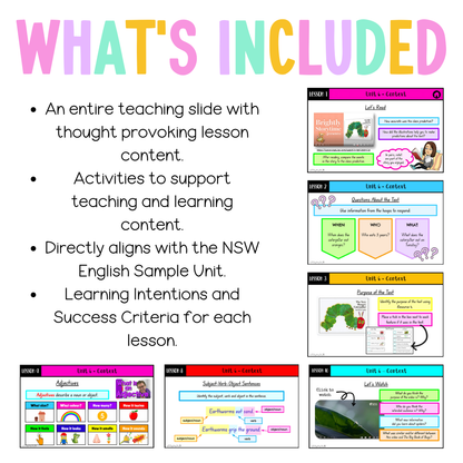 Early Stage 1 Unit 6 NSW Context English Teaching Slides