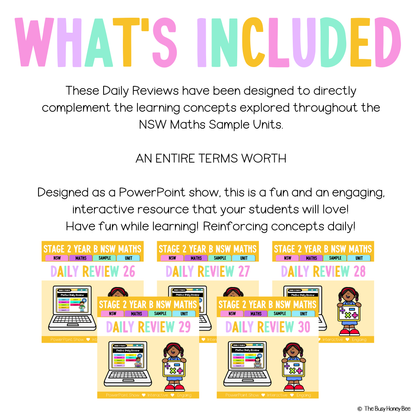 Stage 2 Year B Australian | NSW Math Daily Review | Warm-Up Term 2 Mega Bundle