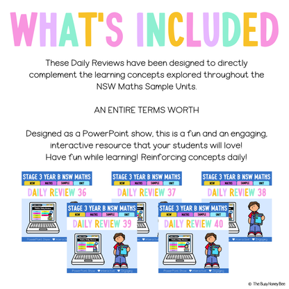 Stage 3 Year B Australian | NSW Math Daily Review | Warm-Up Term 4 Mega Bundle