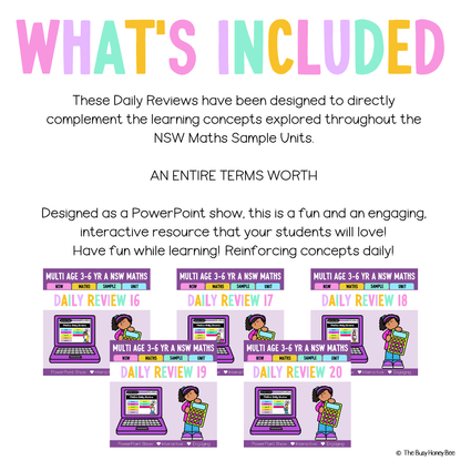 Multi Age 3-6 Year A Australian | NSW Math Daily Review | Warm-Up Term 4 Mega Bundle
