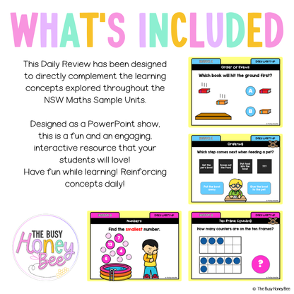 Multi Age K-2 Year A Australian | NSW Maths Daily Review | Warm-Up Unit 20