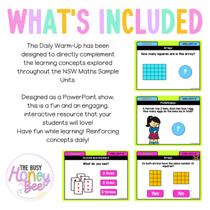 Multi Age K-2 Year B Australian | NSW Maths Daily Review | Warm-Up Unit 13