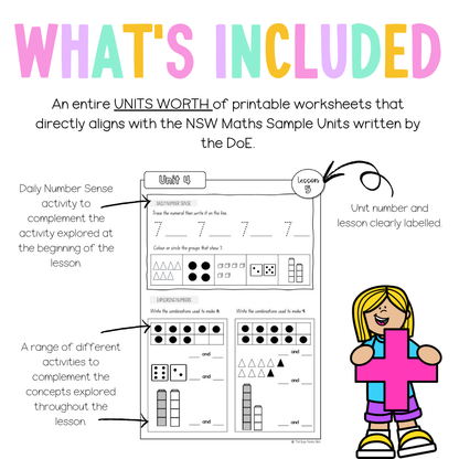 Early Stage 1 NSW Maths Worksheets Unit 4