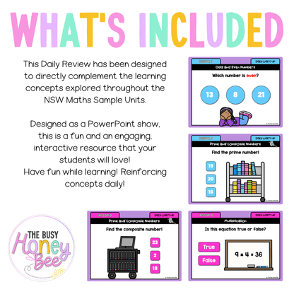 Multi Age 3-6 Year A Australian | NSW Math Daily Review | Warm-Up Unit 13