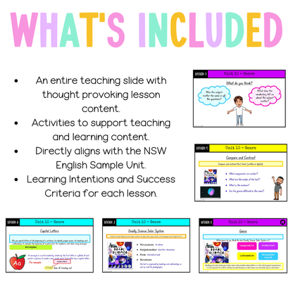 Stage 2 Year B Unit 10 Genre English Teaching Slides