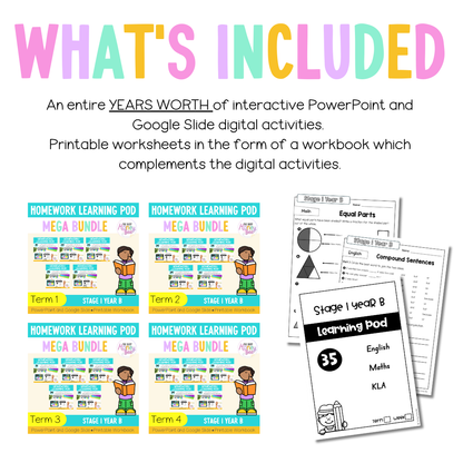Stage 1 Year B Homework/Learning Pods Ultimate Mega Bundle