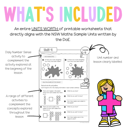 Multi Age K-2 Year A NSW Maths Worksheets Unit 9